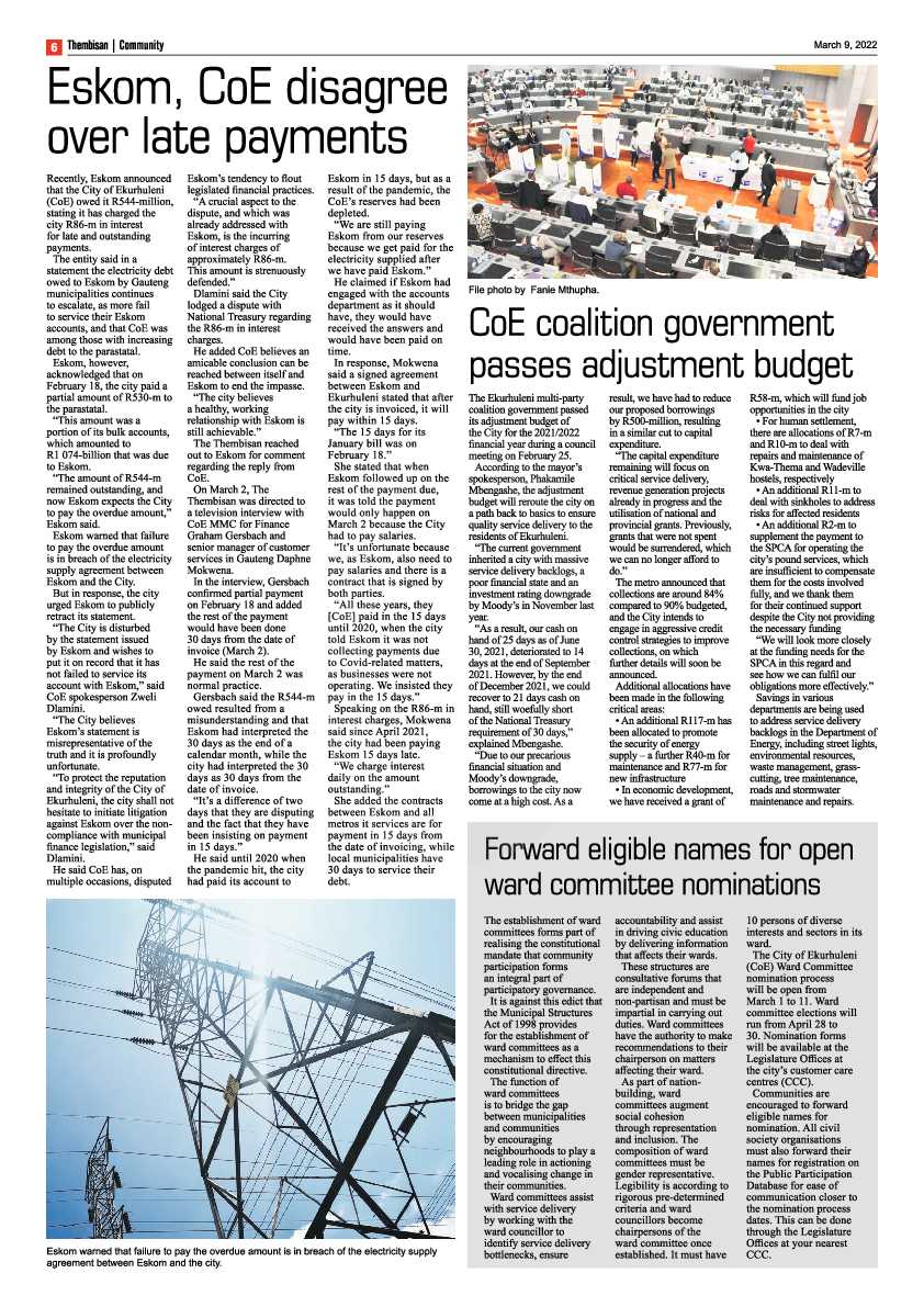 The Thembisan 9 March 2022 page 6