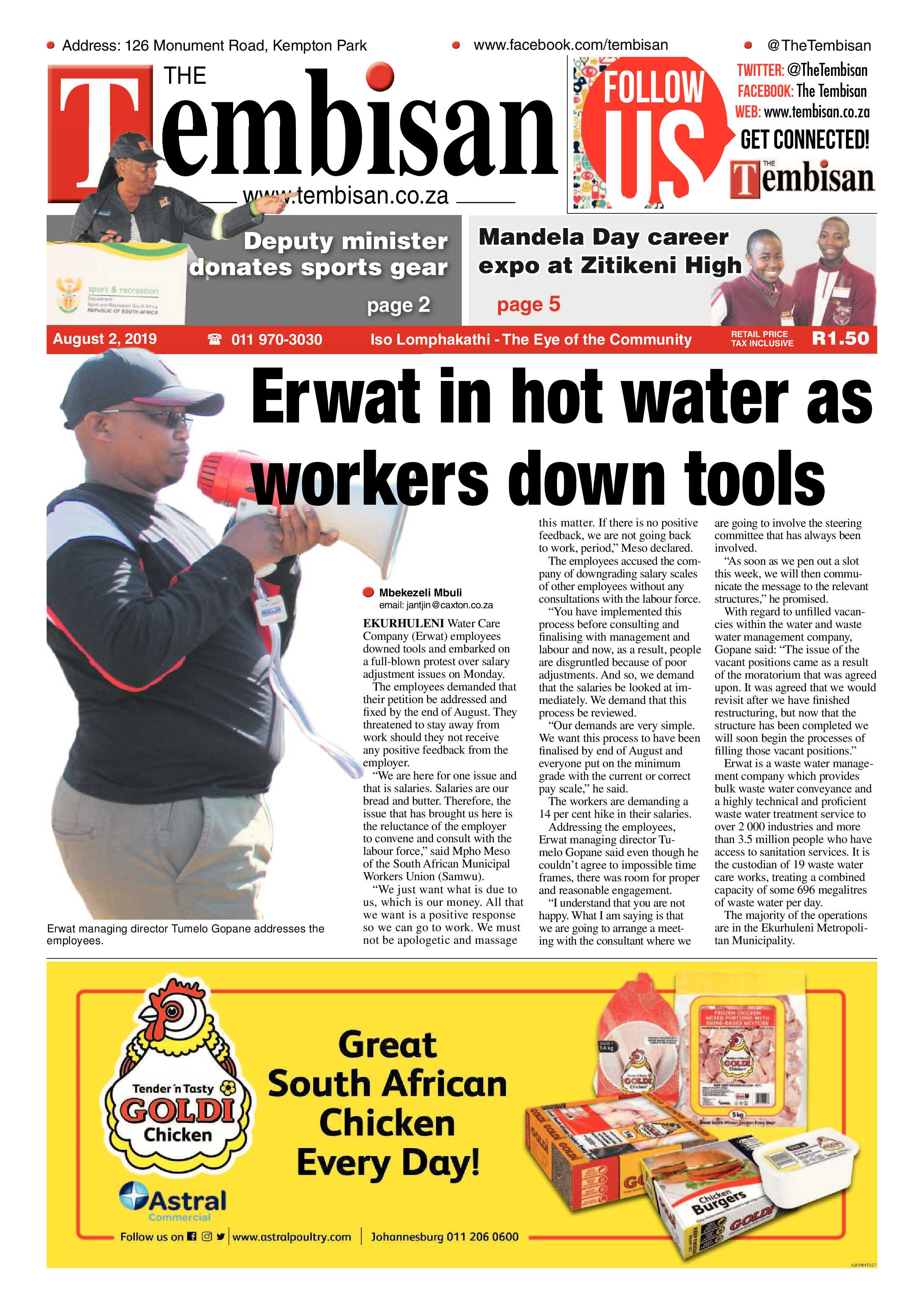 The tembisan 05 August 2019 page 1