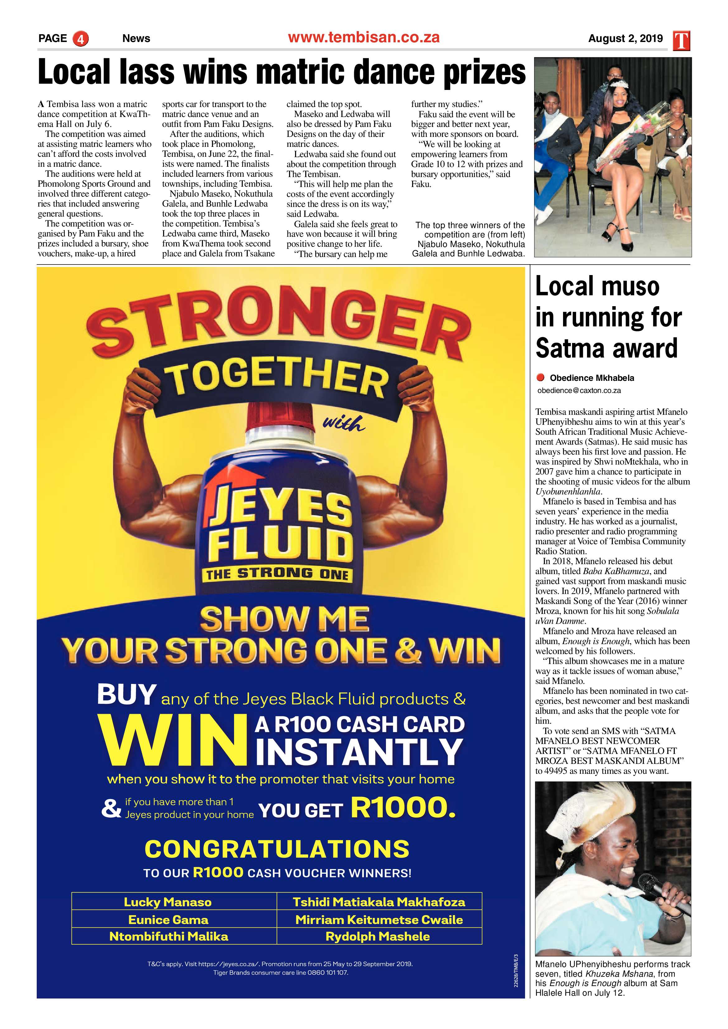 The tembisan 05 August 2019 page 4