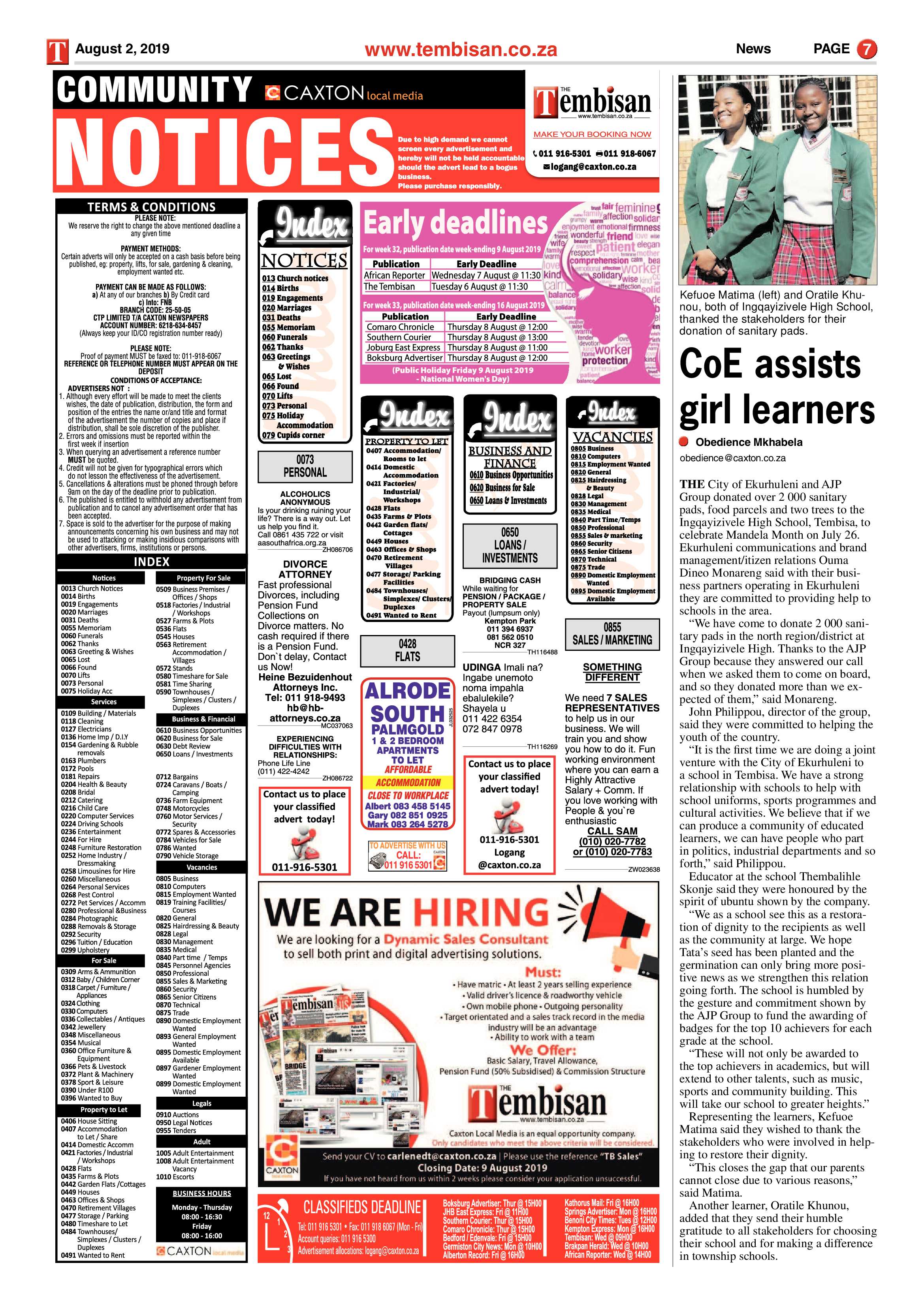 The tembisan 05 August 2019 page 7