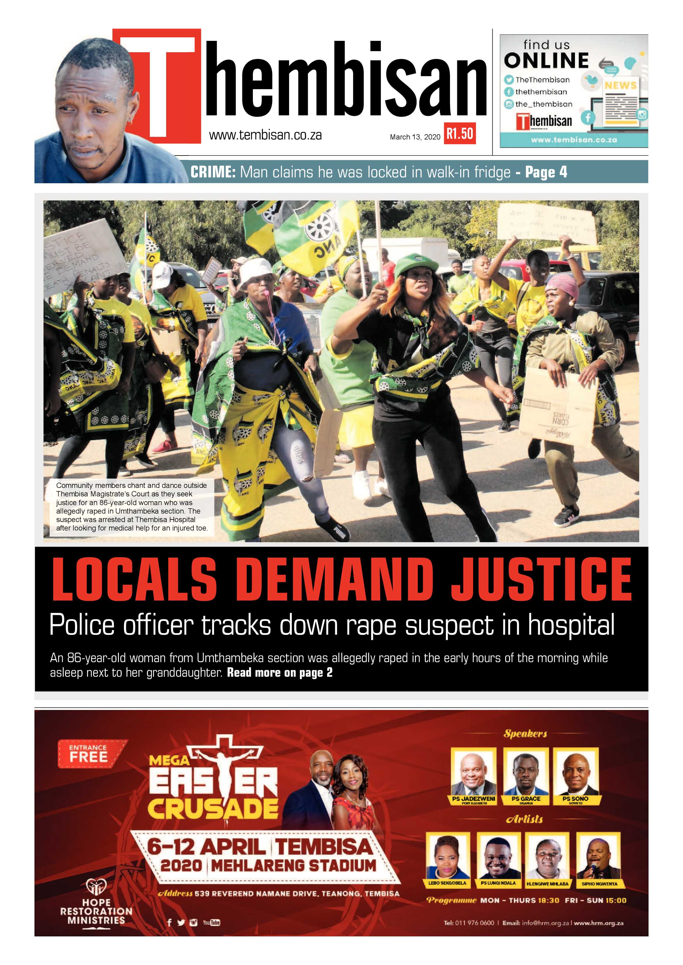 Thembisan 13 March 2020 page 1