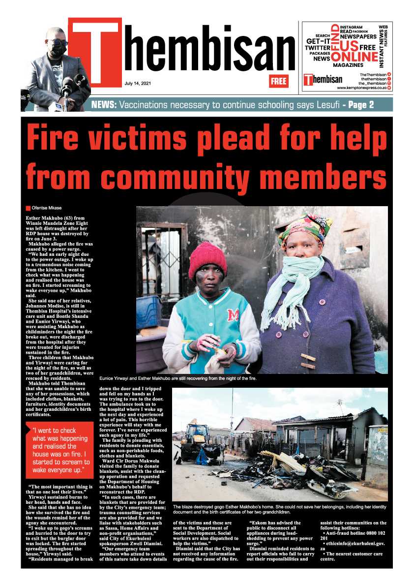 Thembisan 14 July 2021 page 1
