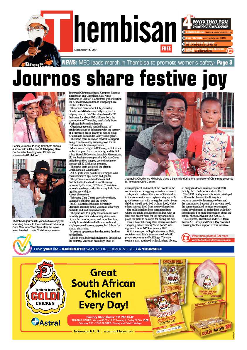 Thembisan 15 December 2021 page 1