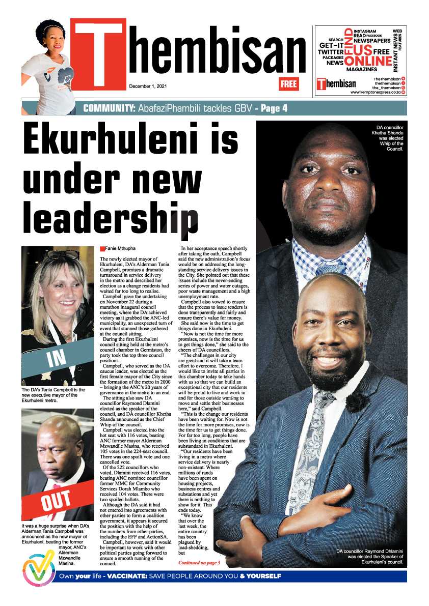 Thembisan 1 December 2021 page 1