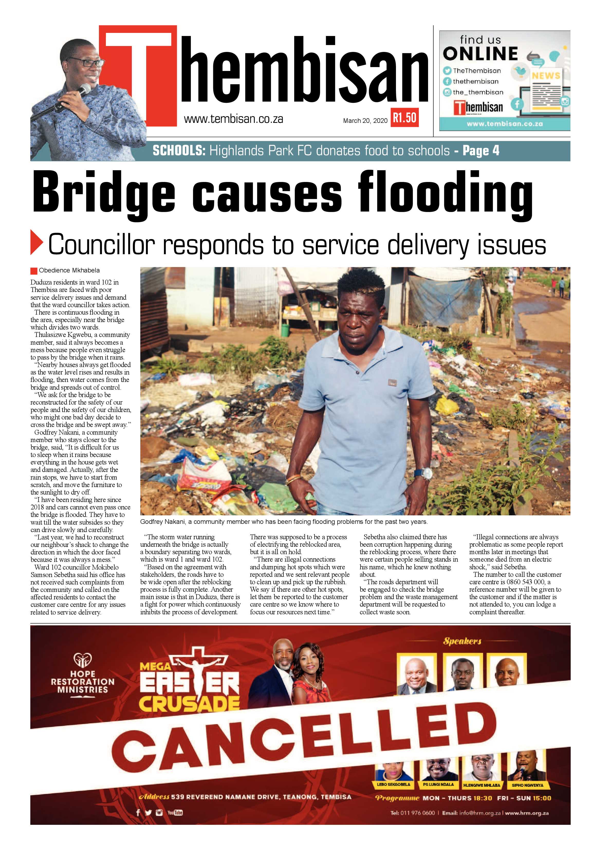 Thembisan 20 March 2020 page 1