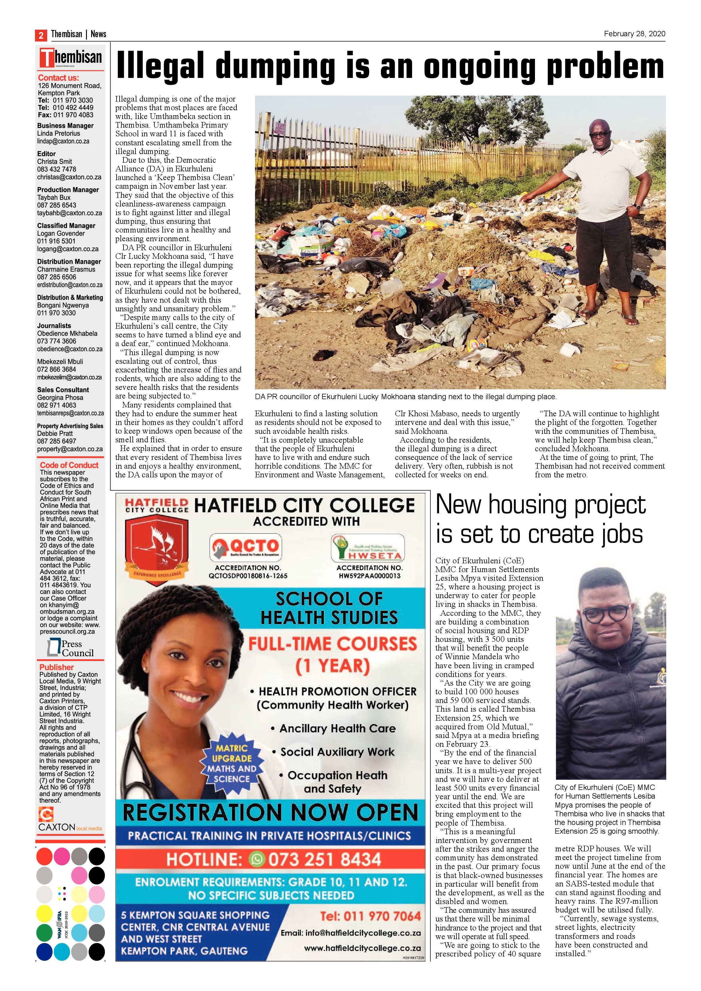 The Thembisan 28 February 2020 page 2